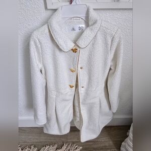 Disney White Pea Coat with Gold Accents
